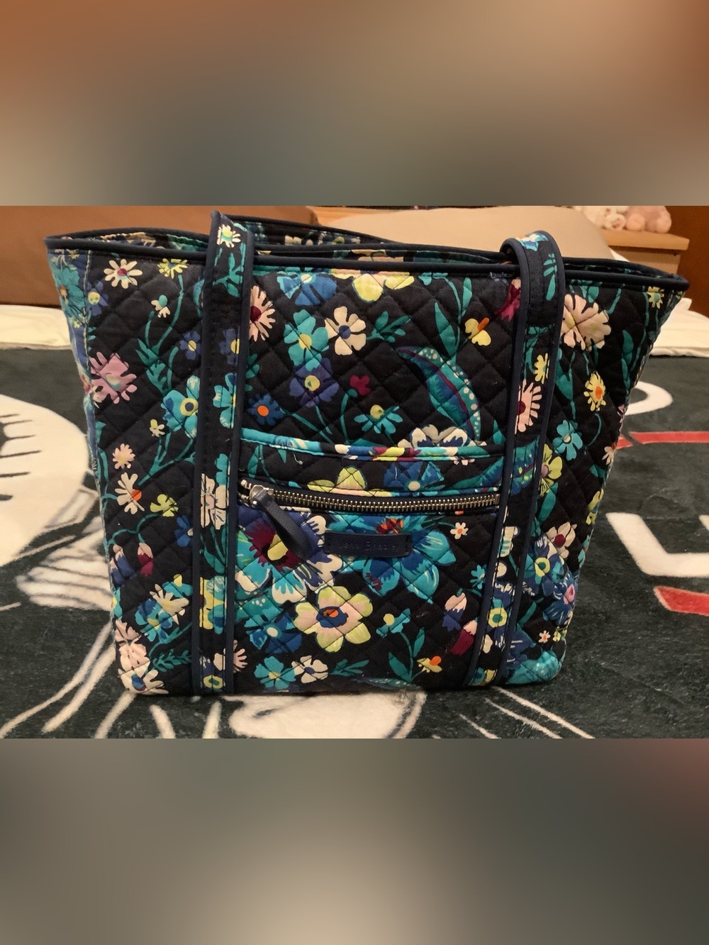 Vera Bradley Navy Floral Tote